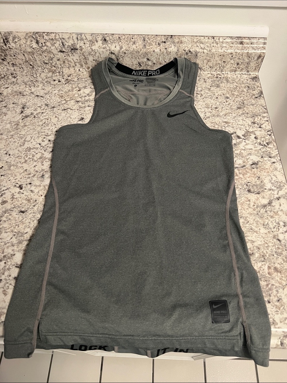 Nike Pro Compression Gray Athletic Tank Top